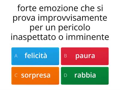 Le emozioni (quiz)