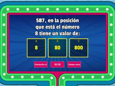  Valor posicional 2do Grado