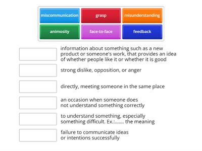 Communication - vocabulary