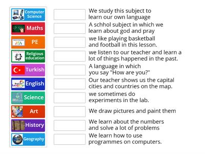 SWAP school subjects GG2 quiz