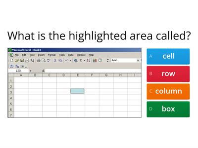 year 8 spreadsheets test