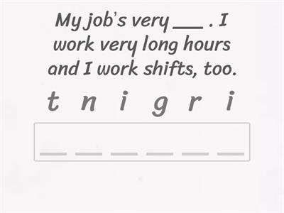 OcP W1 Talking about jobs - review vocabulary