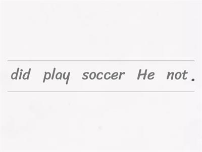 Simple past - negative form 