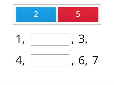 Ascending order 1-10 (Missing numbers)