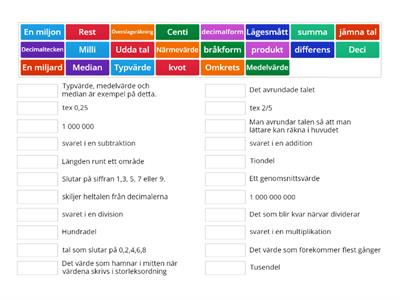 Matematiska Begrepp åk 5