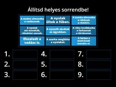 Zelk Zoltán: A három nyúl-sorrend