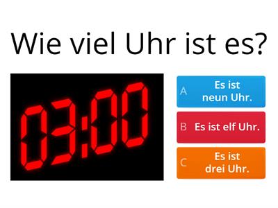 Blick auf Deutsch 1 L4a DIE UHRZEITEN 