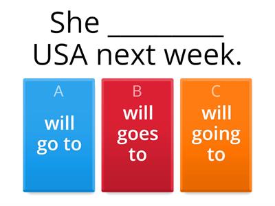 U3 will / be going to