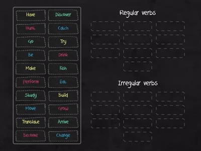 Regular and Irregular verbs