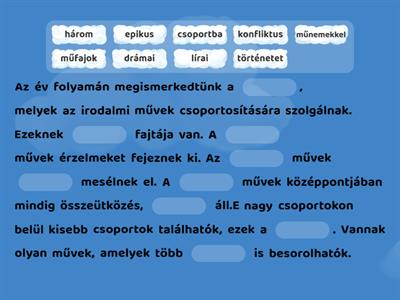 Év végi ismétlés - irodalom 5. osztály