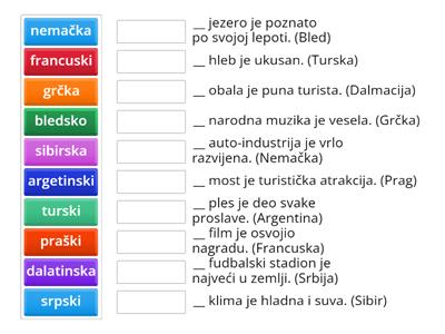 Povežite imenicu i prisvojni pridev