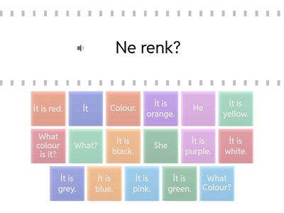 İkinsi Sınıf İngilizce Renkler.