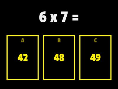 7 times table quiz