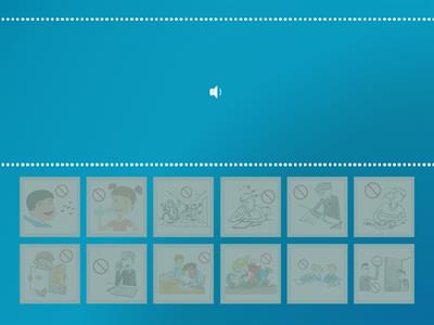 School rules / interdictions listening matching 