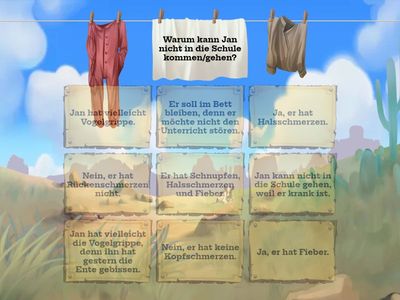 Eine seltsame Entschuldigung - pitanja i odgovori za Leseverstehen