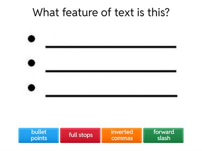  Features of text