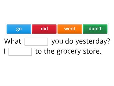 More Past Tense Exercises 