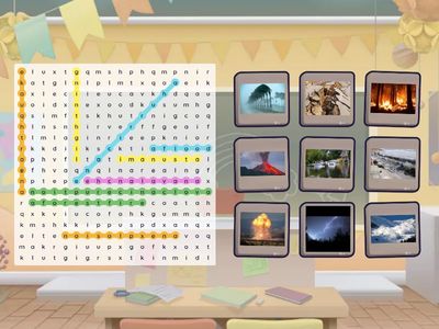  natural disasters wordsearch