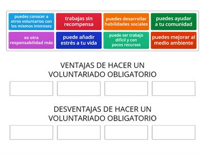  VOLUNTARIADO OBLIGATORIO EN LA SECUNDARIA