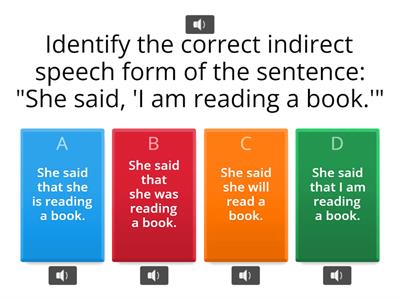 Quiz on Direct and Indirect speech