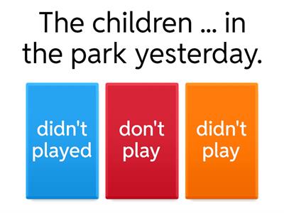 Past Simple regular negative