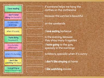 Match the sentences