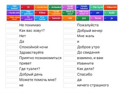Финский : Базовые слова/фразы🔉