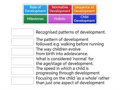 Child Development - Key Terms