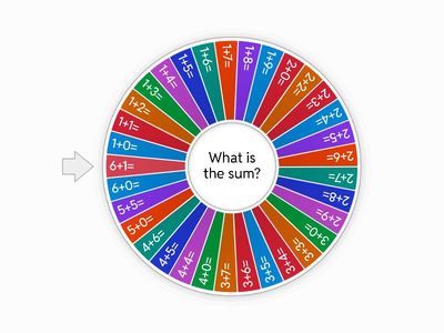 Addition Random Wheel 1-10 