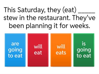 Will vs. Going to (Predictions vs Plans)