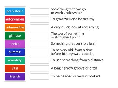 Module 6 Week 1 Vocabulary