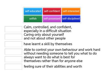 Matching Vocabulary: Personal Qualities