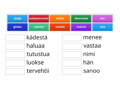 C1: Kappaleen 1: Dearvvaheapmi-sanat (c:VirtualBiret)