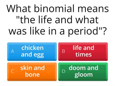 Binomials and meanings English File C1.2