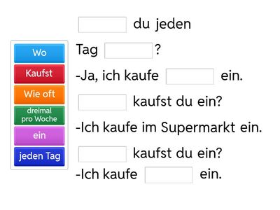 Lebensmittel Fragen A2.2
