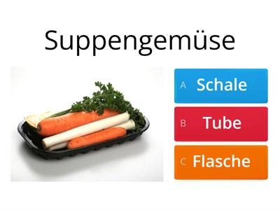 Test 1 Einkaufen - Verpackungen