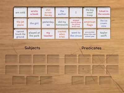 Subjects and Predicates Sort