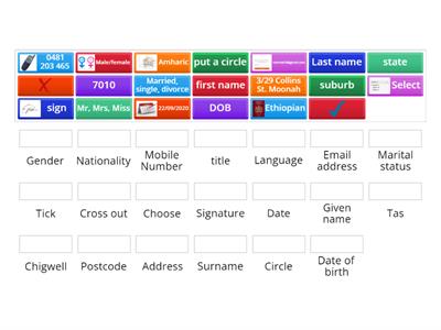 Language of  form filling 