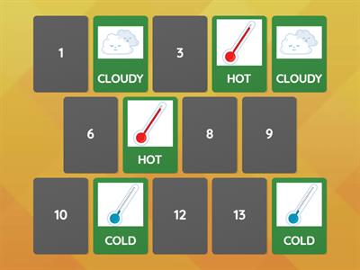 Memory game: WEATHER 