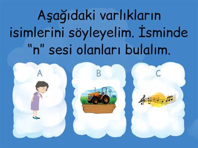 ‘N,n’ Sesi Hissetme ,Ayırt Etme Etkinlikleri