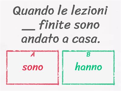 Quiz Doppio Ausiliare