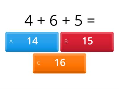 Adding three one-digit numbers