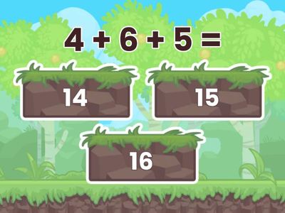 Adding three one-digit numbers