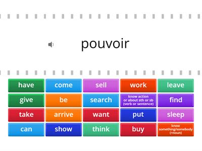 Verbes communs liste 2 avec audio