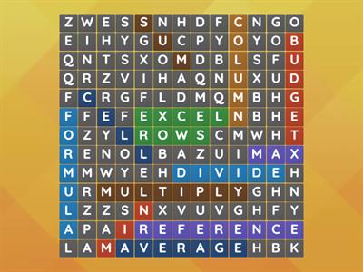 Spreadsheet Wordsearch