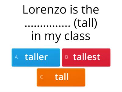 comparatives and superlatives