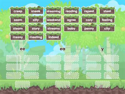 /ea/ sort -  ee, ea, y