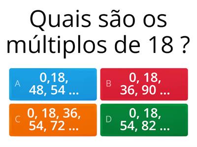 Revisão ( Múltiplos, divisores, MMC e MDC)