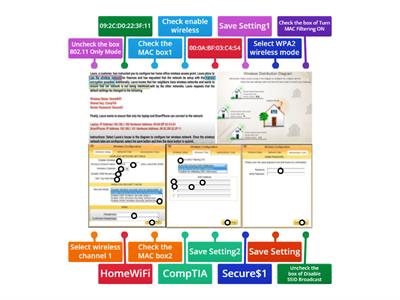 CompTIA A+ Simulation - SOHO Wireless- configuration