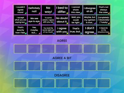 Agreeing and Disagreeing